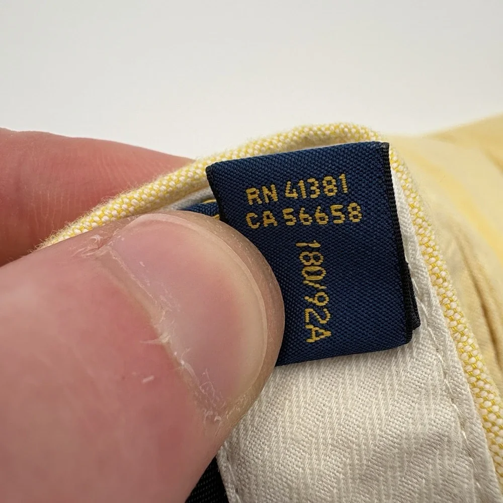 Polo Ralph Lauren Shorts Mens 36 Yellow Classic Fit Chino Flat Front 9